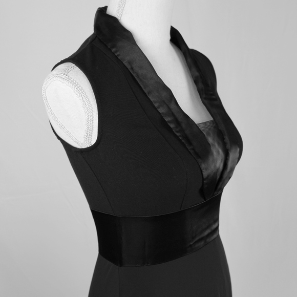 VENUS Black Tuxedo Maxi Dress Size 2 - Picture 5 of 8